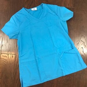 Blue scrub top